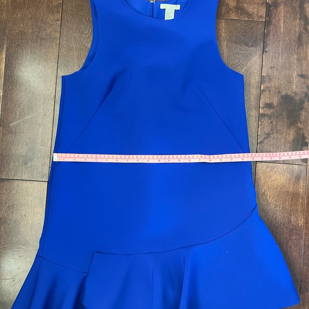 H&M Royal Blue scuba asymmetrical hem cocktail dress size 10 - Picture 13 of 13